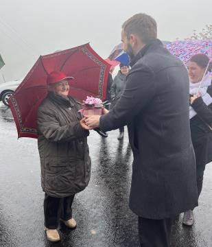 Ga. Žinko, ki je odstopila zemljišče za postavitev zelenega okna